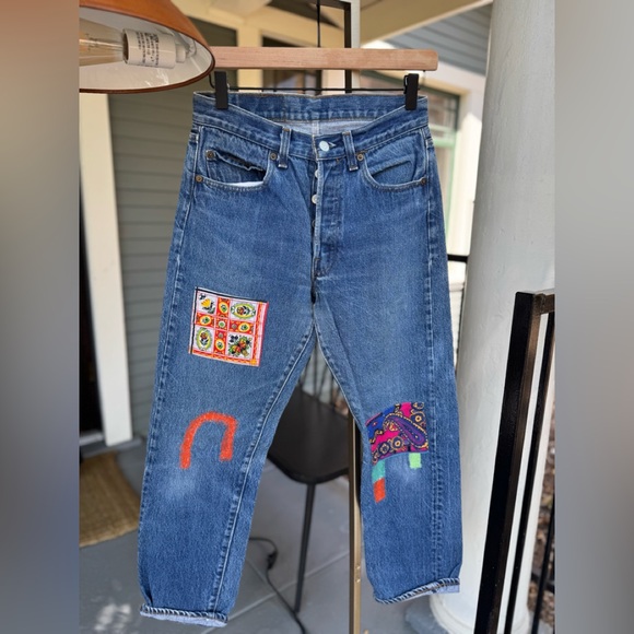 Levi’s Jeans w/Patchwork - Picture 1 of 1